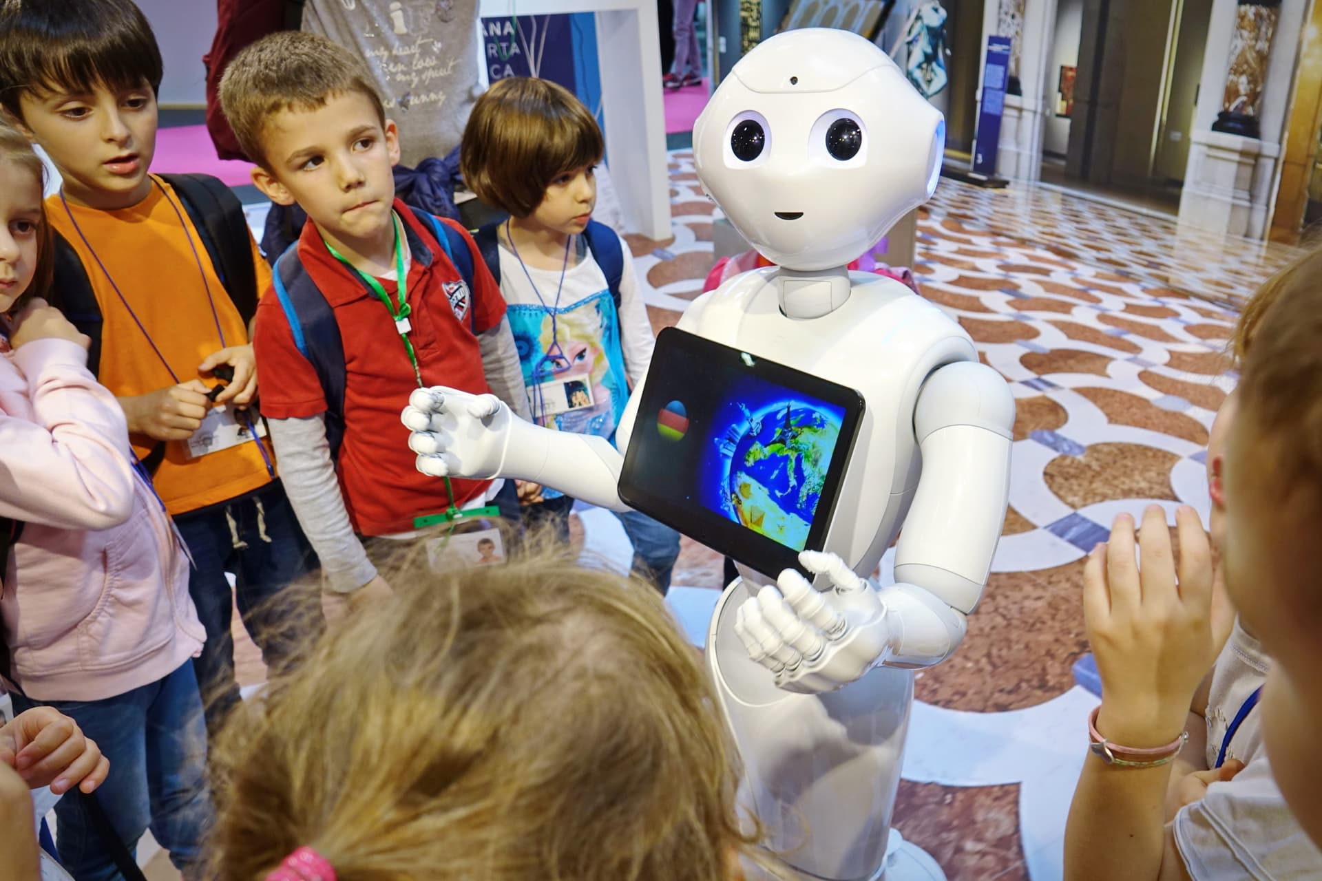 Pepper robot in the lab
